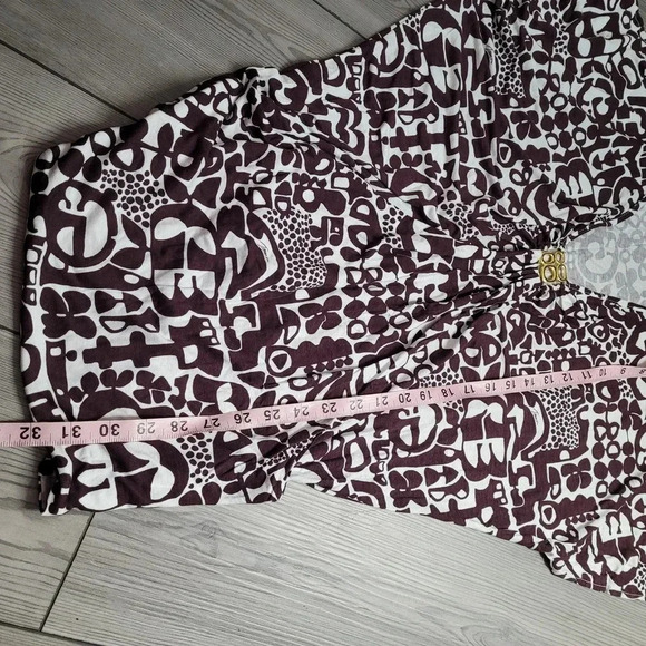 Trina Turk Womens Palm Desert Buckle Jersey Cut Out Dress Cover Up Tunic Medium - Picture 10 of 10